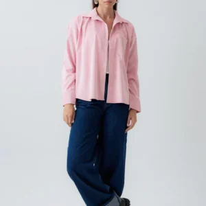 Pink Oversized Corduroy Shirt
