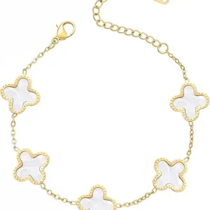Gold Plated Clover Lucky Bracelet