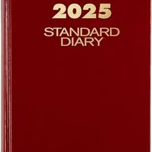 AT-A-GLANCE 2025 Diary, Standard Diary, Daily, 5-3/4" x 8-1/4", Small, 12-Month, Hardcover, Red (SD3891325)