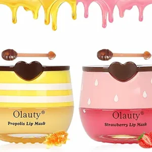 2 PCS Bee Lip Balm Lip Mask Honey Pot