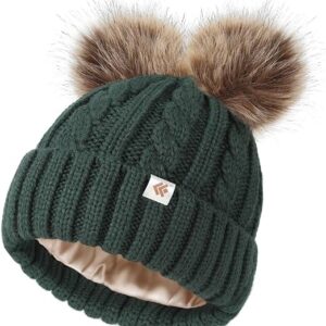 Kids Beanie Satin Lined Winter Beanie Hat