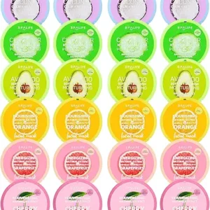 SpaLife Beauty Fruit Facial Sheet Masks 24 Pack