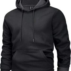 MAGCOMSEN Men's Active Hoodies Fleece Lined Sweatshirts Casual Athletic Workout Pullover With Kangaroo Pocket