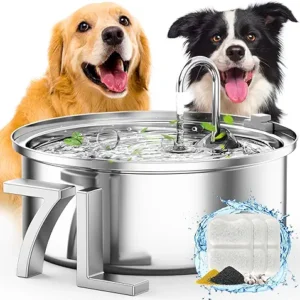 oneisall Dog Water Fountain for Large Dogs