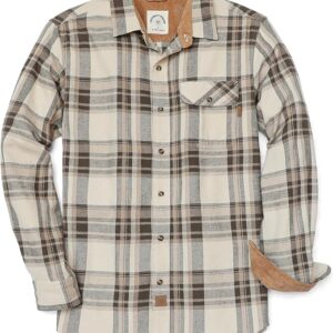 Dubinik® Mens Flannel Shirts Long Sleeve Flannel Shirt